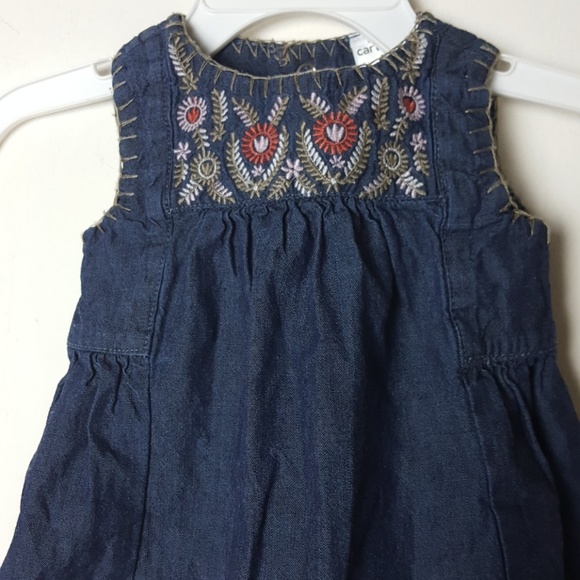🎈SALE 🎈3 FOR $15 -Carter's 6 Months Jean Dress - Picture 3 of 5